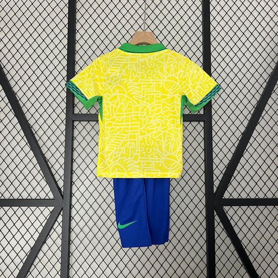 Brazil 2024 Home Kid's Jersey & Shorts