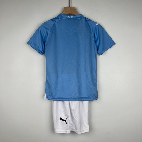 Manchester City 23/24 Home Kid's Jersey & Shorts