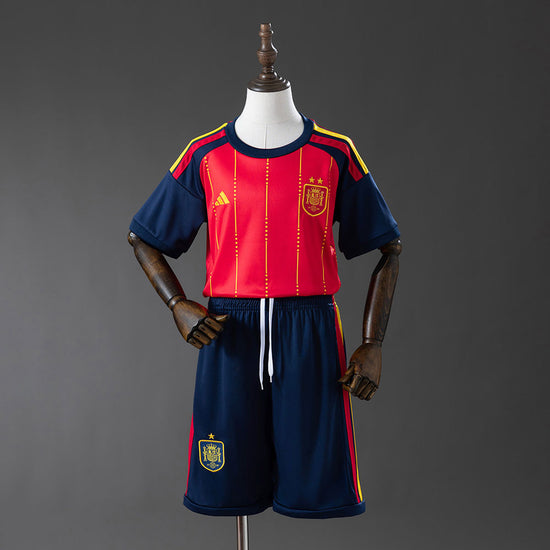 Spain 2026 Home 2 Star Kid's Jersey & Shorts