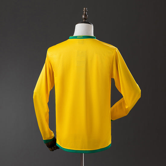 Brazil 2006 Home Men's Long Sleeve Jersey- Retro
