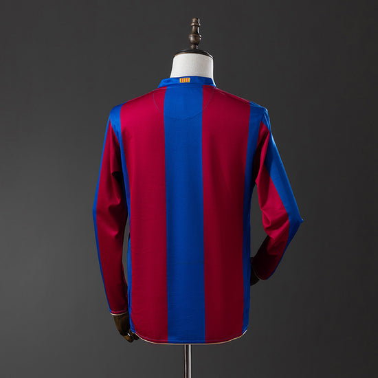 Barcelona 07/08 Home Men's Long Sleeve Jersey- Retro