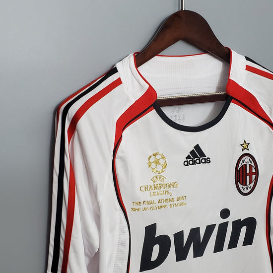 AC Milan 2006/07 Away UCL Final Men's Long Sleeve Jersey- Retro