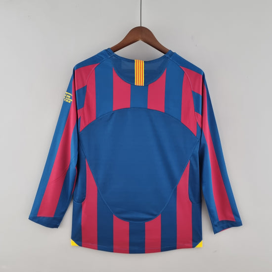 Barcelona 05/06 Home UCL Final Men's Long Sleeve Jersey- Retro