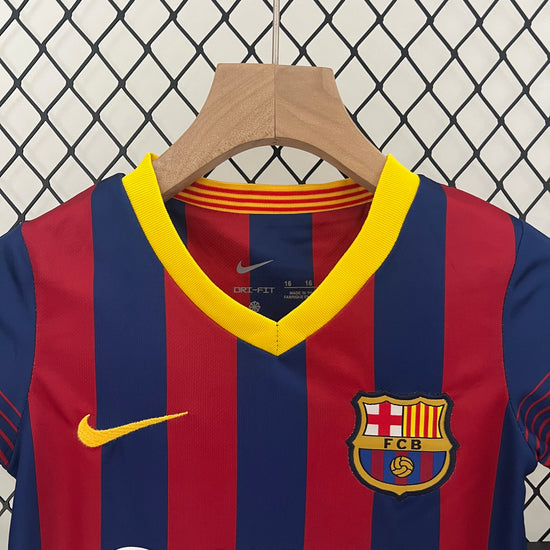 Barcelona FC 2013/14 Home Kid's Jersey & Shorts - Retro