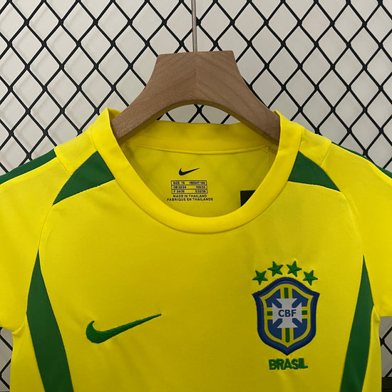 Brazil 2002 Home Kid's Jersey & Shorts