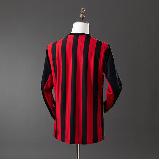 AC Milan 13/14 Home Men's Long Sleeve Jersey- Retro