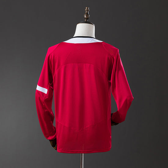 Manchester United 04/05 Home Men's Long Sleeve Jersey- Retro