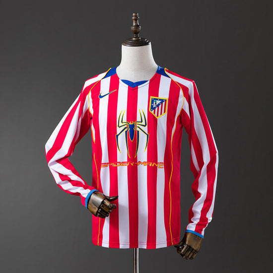 Atletico Madrid 04/05 Home Men's Long Sleeve Jersey- Retro