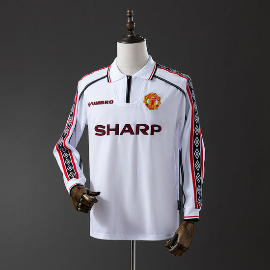 Manchester United 98/99 Away Men's Long Sleeve Jersey- Retro