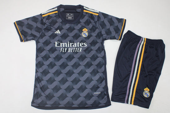 Real Madrid 23/24 Away Kid's Jersey & Shorts