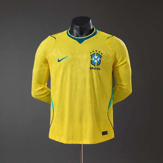 Brazil 2026 Home Men's Long Sleeve Jersey- Player Issue