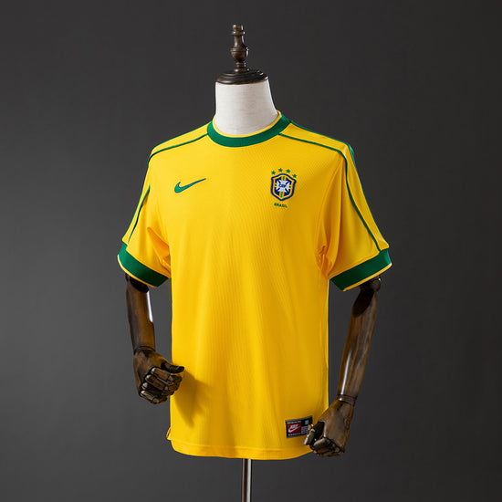 Brazil 1998 Home Men's Jersey- Retro