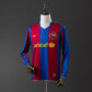 Barcelona 07/08 Home Men's Long Sleeve Jersey- Retro