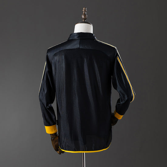 Real Madrid 99/00 Away Men's Long Sleeve Jersey- Retro