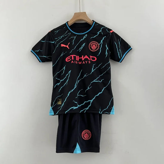 Manchester City 23/24 Third Kid's Jersey & Shorts