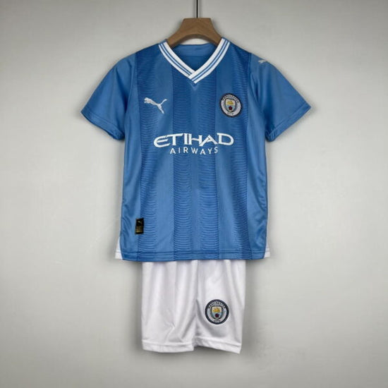 Manchester City 23/24 Home Kid's Jersey & Shorts