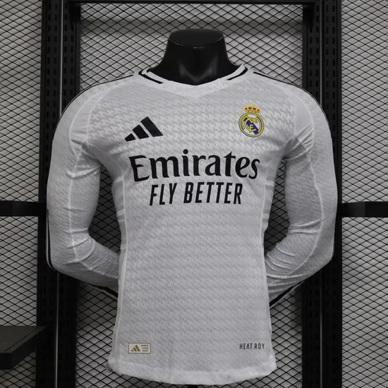 Real Madrid 24/25 Home Men's Long Sleeve Jersey- Player Issue
