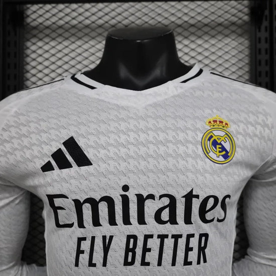 Real Madrid 24/25 Home Men's Long Sleeve Jersey- Player Issue