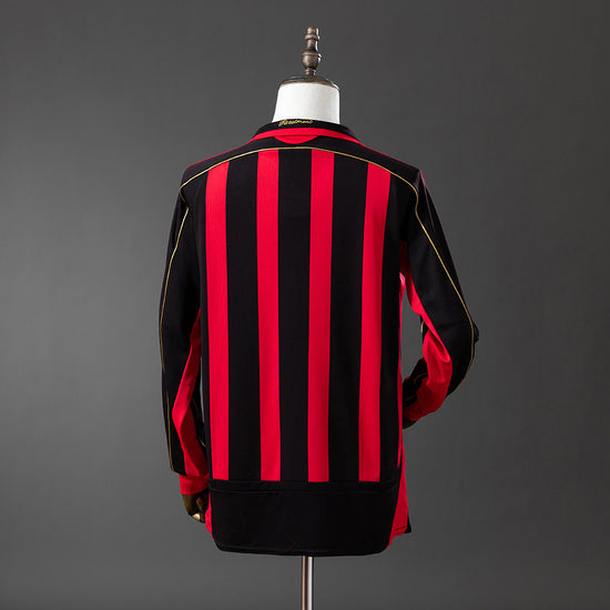 AC Milan 06/07 Home Men's Long Sleeve Jersey- Retro