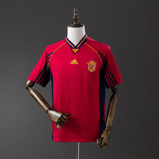 Spain 1998 Home Men's Jersey- Retro