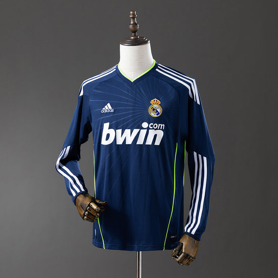 Real Madrid 10/11 Away Men's Long Sleeve Jersey- Retro