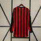 AC Milan 2013/14 Home Men's Long Sleeve Jersey- Retro