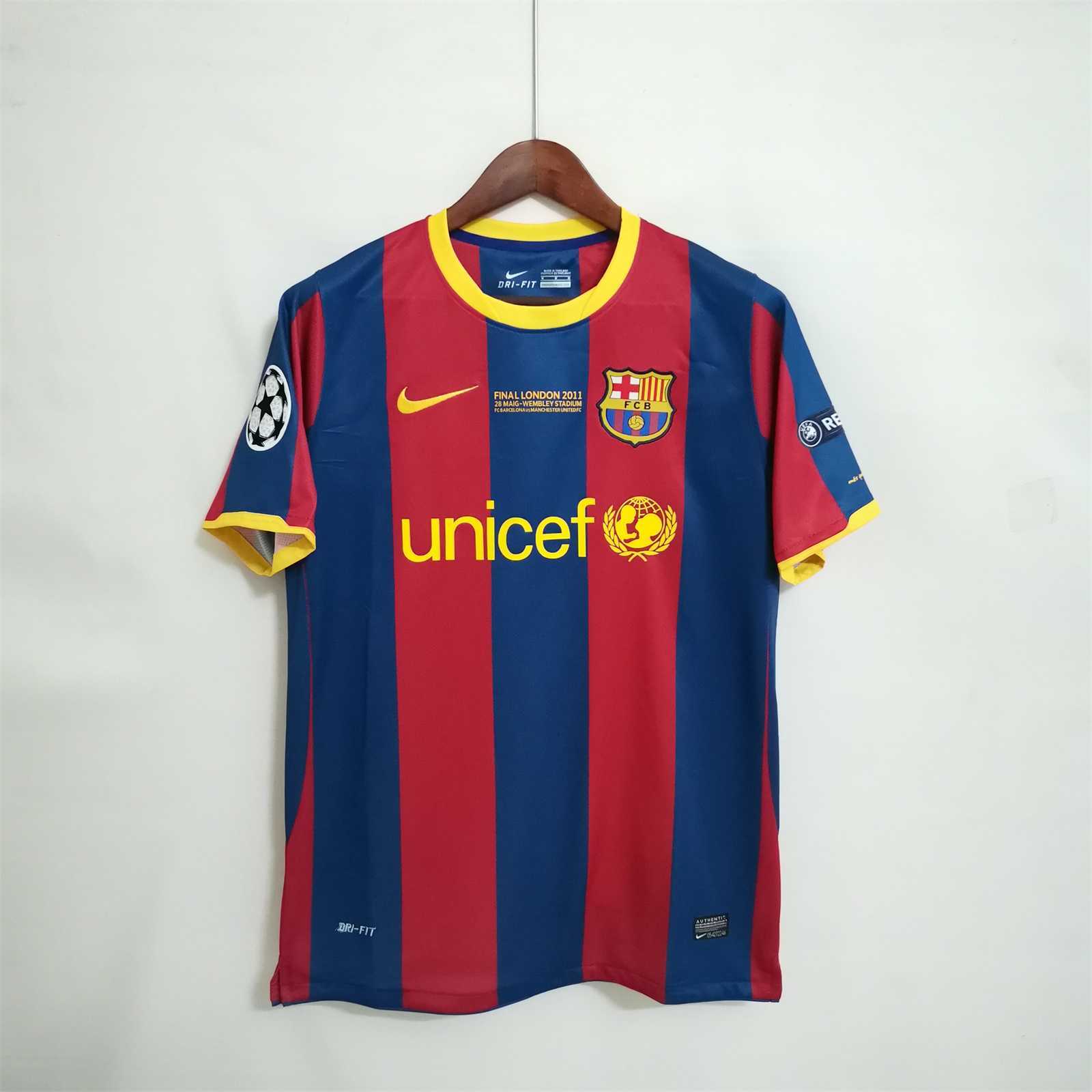 Barcelona 10/11 Home UCL Final Men's Jersey- Retro – Futbol Kitz