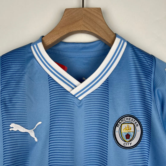 Manchester City 2023/24 Home Kid's Jersey & Shorts