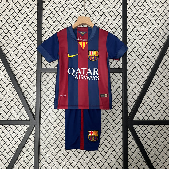 Barcelona FC 2014/15 Home Kid's Jersey & Shorts - Retro