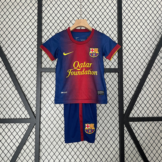 Barcelona FC 2012/13 Home Kid's Jersey & Shorts - Retro