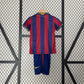Barcelona FC 2009/10 Home Kid's Jersey & Shorts - Retro