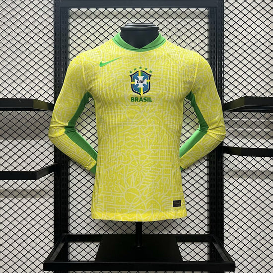 Brazil 2024 Home Long Sleeve Men's Jersey- Player Issue