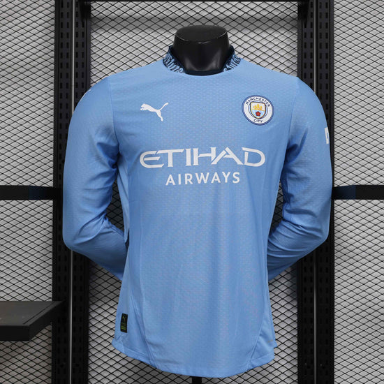 Manchester City 24/25 Home Long Sleeve Men's Jersey- Player Issue