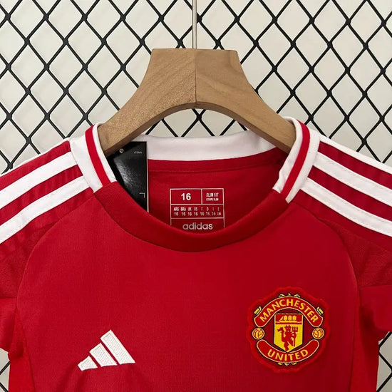 Manchester United 24/25 Home Kid's Jersey & Shorts