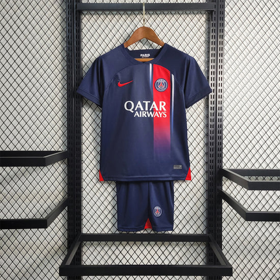 PSG 23/24 Home Kid's Jersey & Shorts