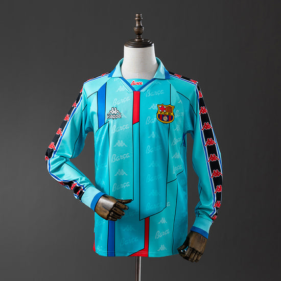 Barcelona 96/97 Away Men's Long Sleeve Jersey- Retro