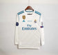 Real Madrid 2017/18 Home UCL Final Men's Long Sleeve Jersey- Retro