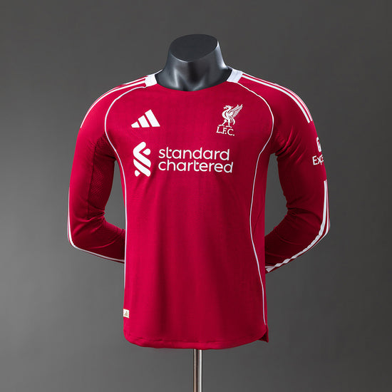 Liverpool 25/26 Home Men's Long Sleeve Jersey- Player Issue