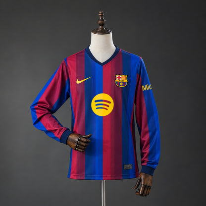 Barcelona 26/27 Home Men's Long Sleeve Jersey