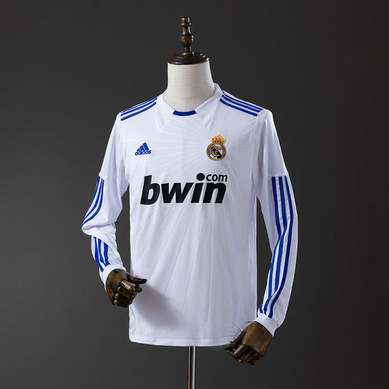 Real Madrid 10/11 Home Men's Long Sleeve Jersey- Retro
