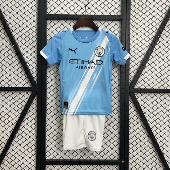 Manchester City  25/26 Home Kid's Jersey & Shorts