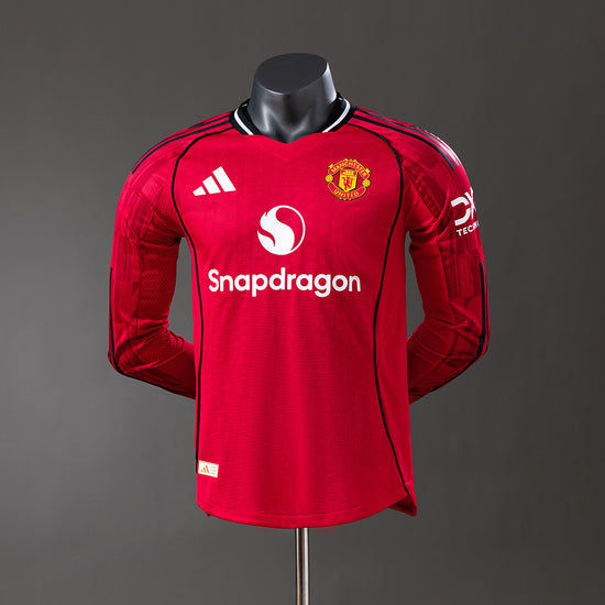Manchester United 25/26 Home Men's Long Sleeve Jersey- Player Issue