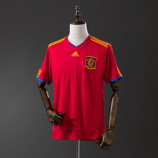 Spain 2010 Home Men's Jersey- Retro