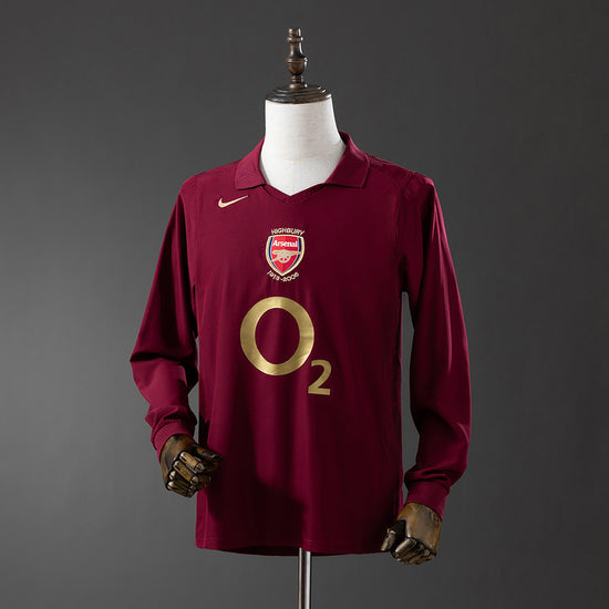 Arsenal 05/06 Home Men's Long Sleeve Jersey- Retro