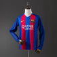 Barcelona 16/17 Home Men's Long Sleeve Jersey- Retro