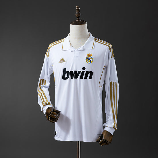 Real Madrid 11/12 Home Men's Long Sleeve Jersey- Retro