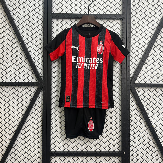 Ac Milan 25/26 Home Kid's Jersey & Shorts
