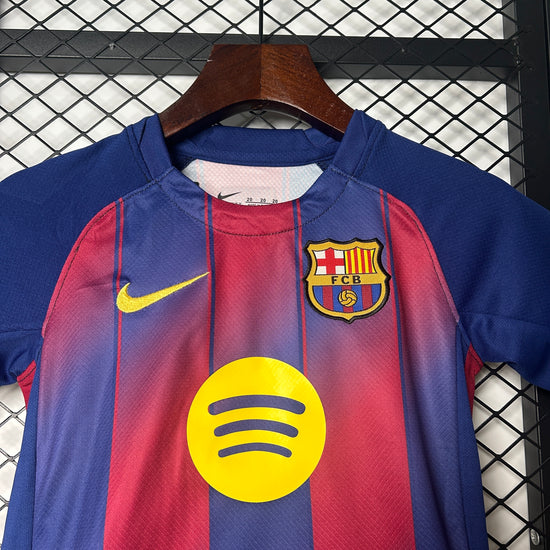 Barcelona 25/26 Home Kid's Jersey & Shorts