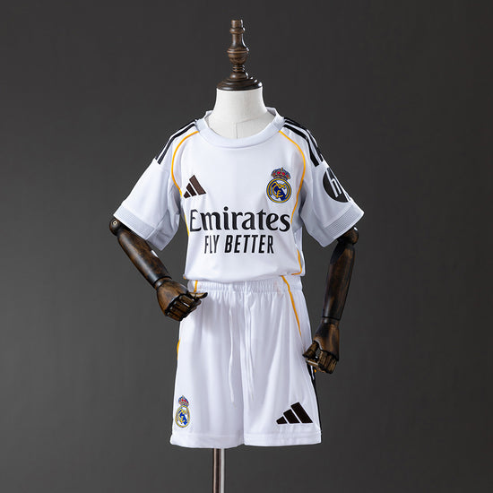 Real Madrid 25/26 Home Kid's Jersey & Shorts