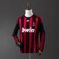 AC Milan 08/09 Home Men's Long Sleeve Jersey- Retro